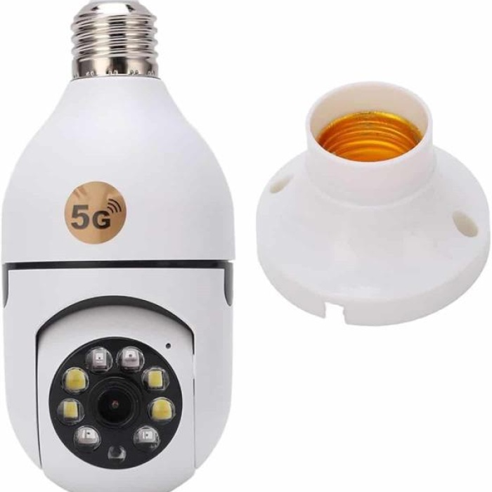 KESGİN MARKET ® Wifi Güvenlik Kamerası Çift kameralı Ampule Takılabilir Sensörlü