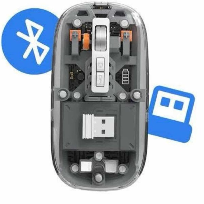 KESGİN MARKET ® Kablosuz Mouse Fare Şarjlı Bluetooth Wireless Çift Modlu Sessiz