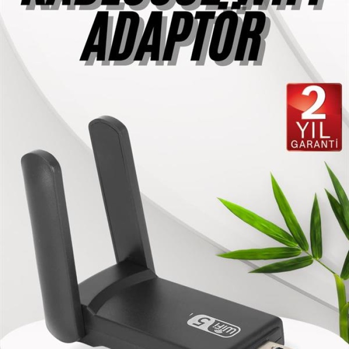 KESGİN MARKET ® Wifi Adaptörü Bt5.0 Wifi 2si Bir Arada Çift Bantlı Çift Anten