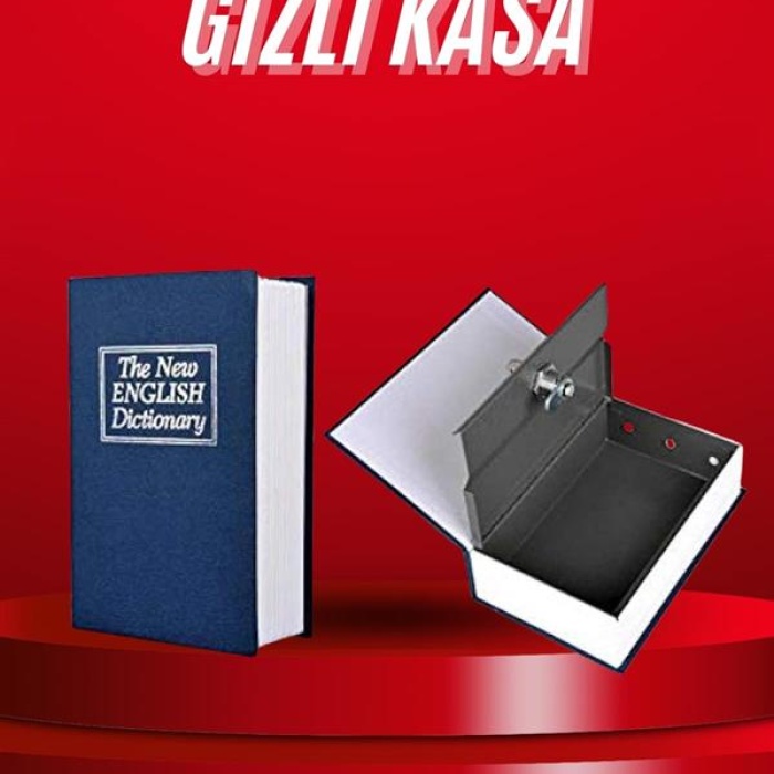 KESGİN MARKET ® Kitap Görünümlü Gizli Kasa Büyük Boy Anahtarlı Kilitli Para Kasası