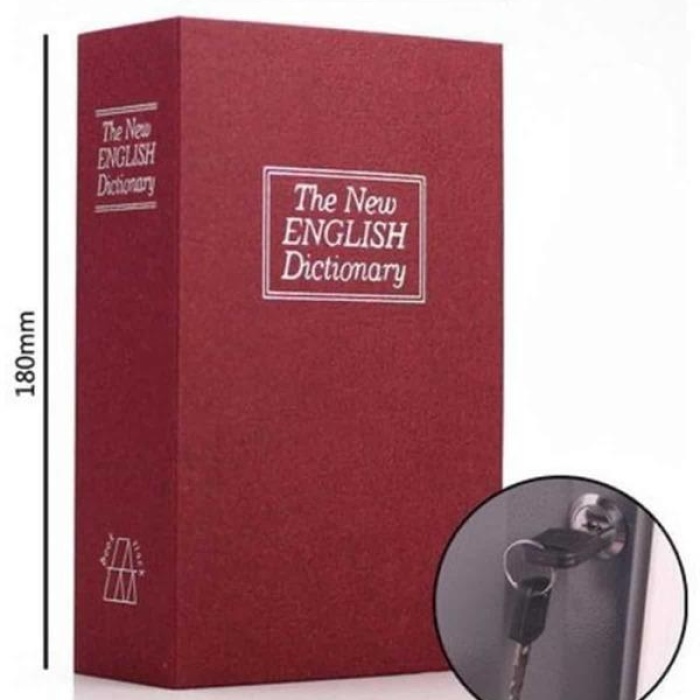 KESGİN MARKET ® Kitap Görünümlü Gizli Kasa Büyük Boy Anahtarlı Kilitli Para Kasası