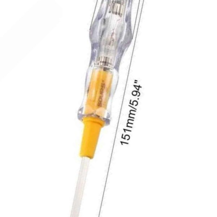 KESGİN MARKET ® Kontrol Kalemi Çift Başlıklı Şeffaf Elektrik Testi Değişken Uçlu