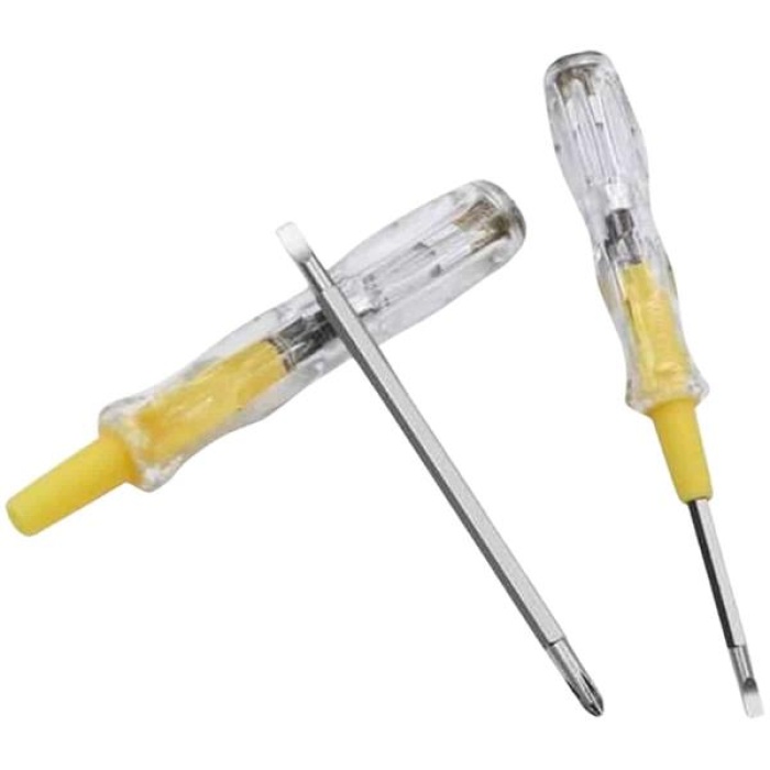 KESGİN MARKET ® Kontrol Kalemi Çift Başlıklı Şeffaf Elektrik Testi Değişken Uçlu