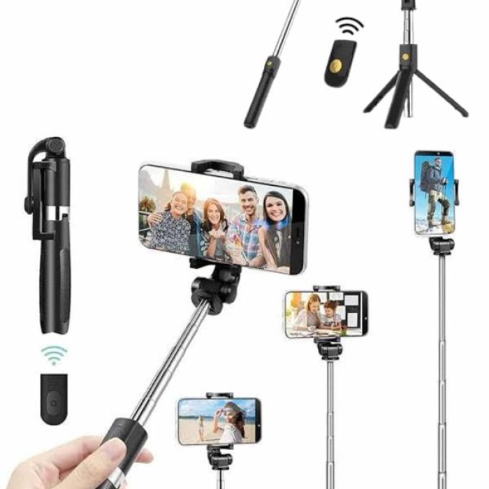 KESGİN MARKET ® Cep Telefonu Tripod Standı Manyetik Selfie Sopa Bluetooth Uzaktan Kumandalı