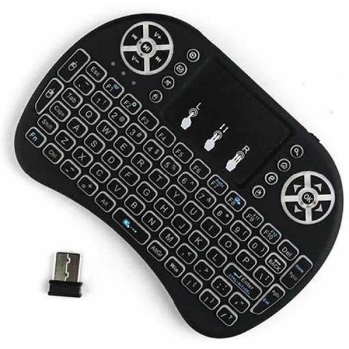 KESGİN MARKET ® Kablosuz Türkçe Q Klavye RGB Işıklı Televizyon Ps3 Dokunmatik Mouse