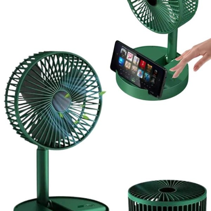 KESGİN MARKET ® Katlanabilir Usb Şarjlı Masaüstü Soğutucu Mini Fan Telefon Tutucu