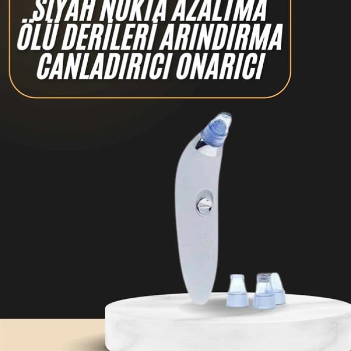 KESGİN MARKET ® Siyah Nokta Temizleme Cihazı 4 Başlıklı Vakumlu Pilli Ölü Deri Arındırma