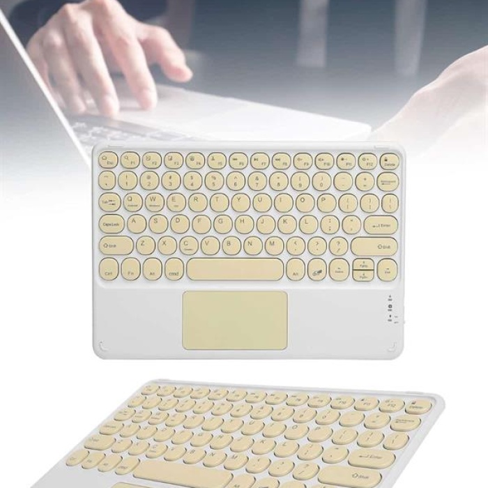 KESGİN MARKET ® Android ve İOS Uyumlu Bluetooth Klavye Touchpad Slim Kablosuz Wifi Q Klavye