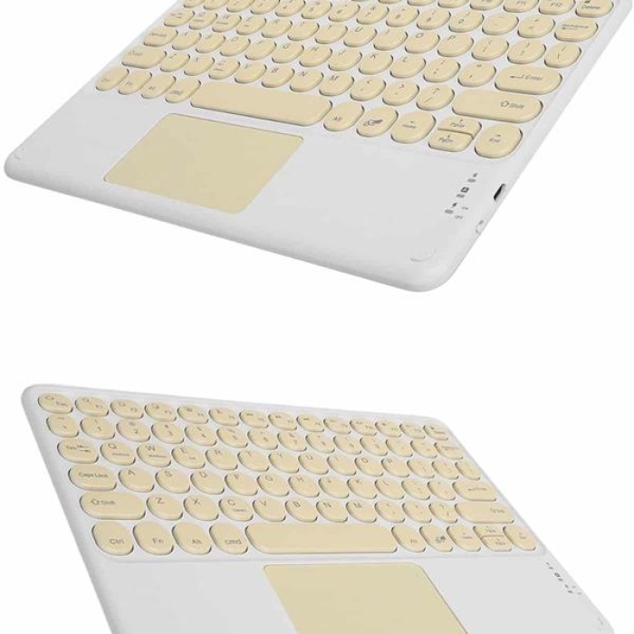 KESGİN MARKET ® Touchpad Tüm Cihazlara Uyumlu Bluetooth Klavye Touchpad Slim Kablosuz Wifi Q Klavye