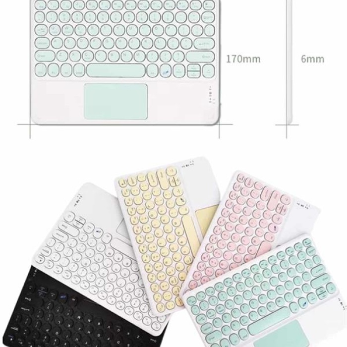 KESGİN MARKET ® Touchpad Tüm Cihazlara Uyumlu Bluetooth Klavye Touchpad Slim Kablosuz Wifi Q Klavye