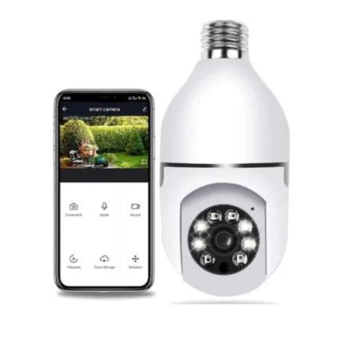 KESGİN MARKET ® Akıllı Kamera Wifi Kamera Duylu Ampul Görünümlü 360 Derece Dönebilen Ev Kamerası