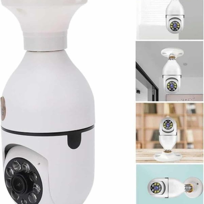 KESGİN MARKET ® Akıllı Kamera Wifi Kamera Duylu Ampul Görünümlü 360 Derece Dönebilen Ev Kamerası