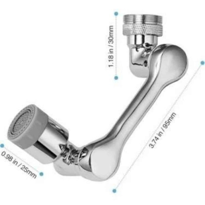 KESGİN MARKET ® Her Yere Dönebilen Tasarruflu Mutfak Musluk Başlığı Ucu Musluk Ucu Oynar Başlıklı