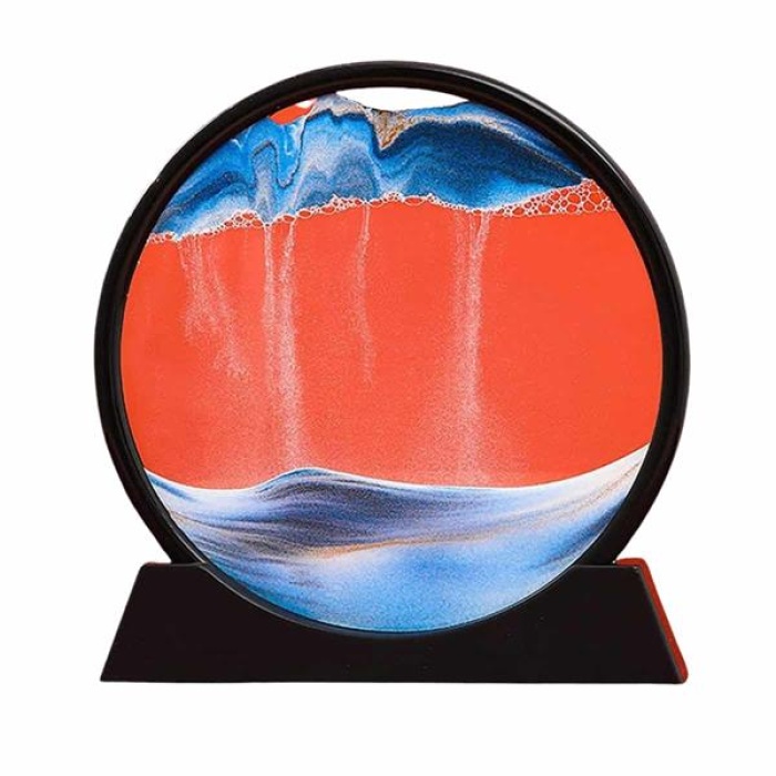 KESGİN MARKET ® Kum Saati Yuvarlak Şık Kum Tablosu Dekoratif Kum Sulu Kum Saati