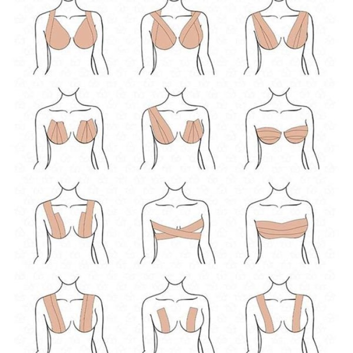 KESGİN MARKET ® Toparlayıcı ve Şekillendirici Göğüs Bandı Tere ve Suya Dayanıklı Hassas Ciltlere Uygun