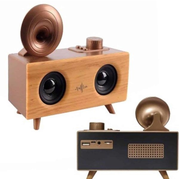 KESGİN MARKET ® Nostaljik Radyo Bluetooth Bağlantılı Şarjlı Yüksek Ses Kaliteli