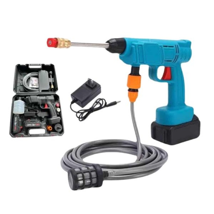 KESGİN MARKET ® Şarjlı Ve Yüksek Basınçlı Oto Yıkama Makinesi Ve Sulama Tabancası Bahçe Yıkama Makinesi