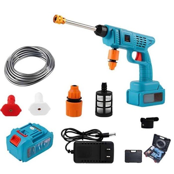 KESGİN MARKET ® Şarjlı Oto Yıkama, Bahçe Sulama Tabancası Makinesi Yüksek Basınçlı