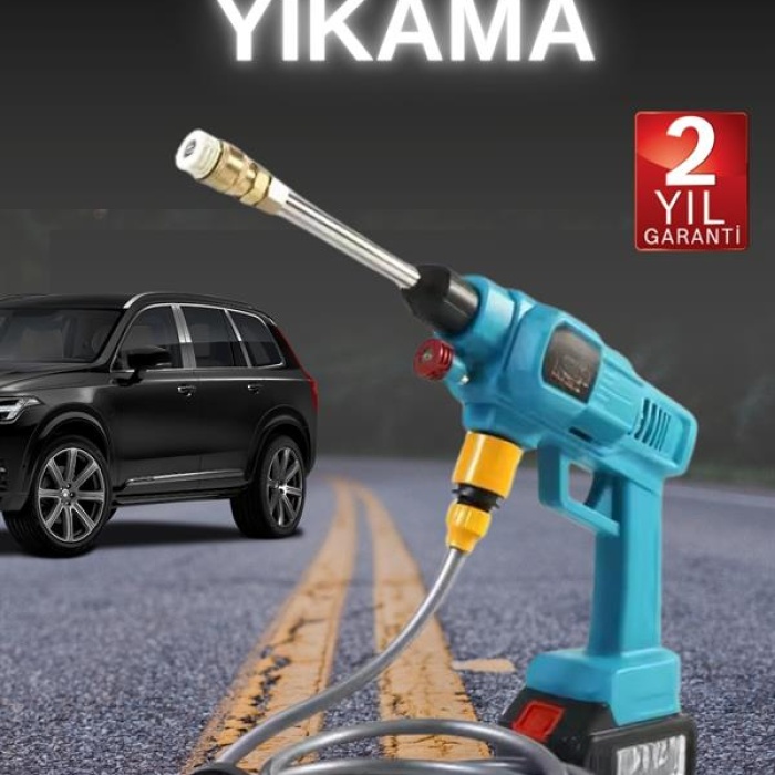 KESGİN MARKET ® Şarjlı Ve Yüksek Basınçlı Oto Yıkama Makinesi Ve Sulama Tabancası Bahçe Yıkama Makinesi