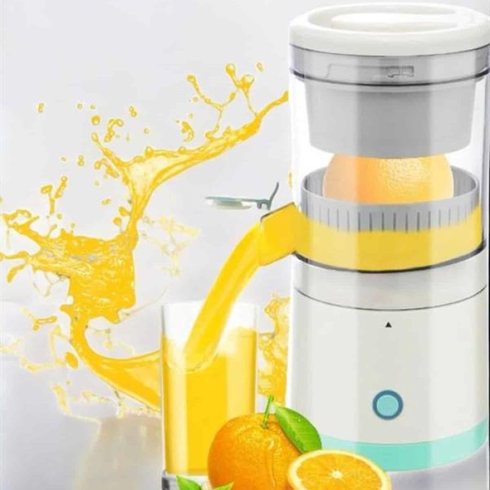 KESGİN MARKET ® Meyve Sıkacağı USB Şarjlı Taşınabilir Çift Bıçaklı Güvenlik Kilidi