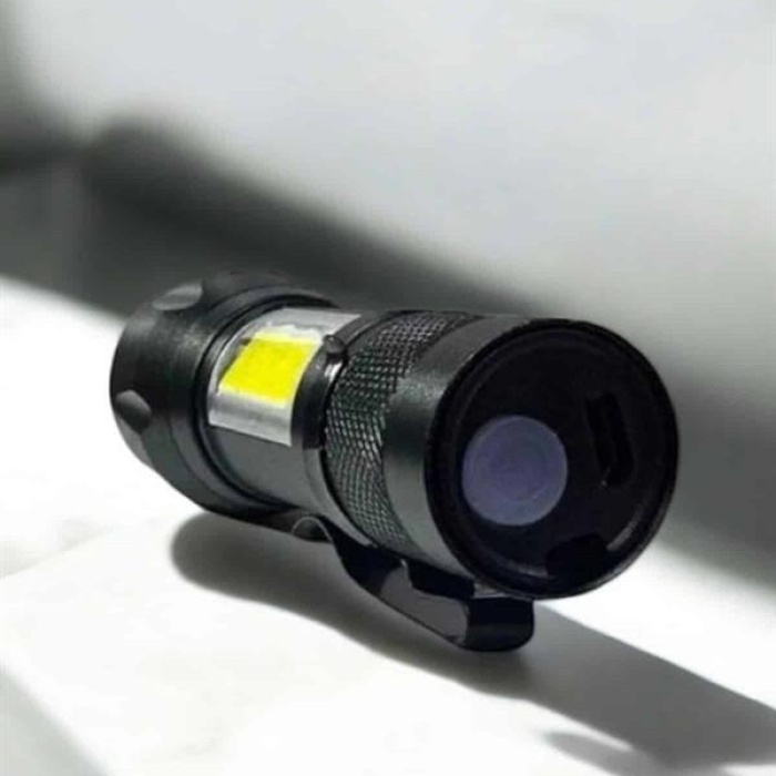 KESGİN MARKET ® Şarjlı Metal Zoomlu El Feneri Işıldak Led Işık Taşınabilir El Lambası