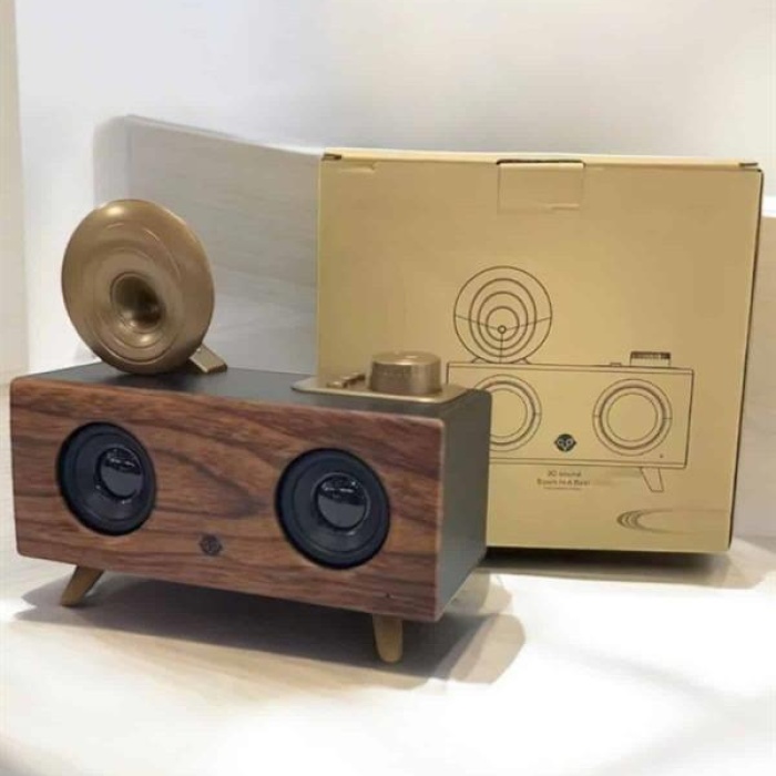 KESGİN MARKET ® Bluetooth Hoparlör Ahşap Klasik Retro Gramofon Bluetooth Müzik Kutusu