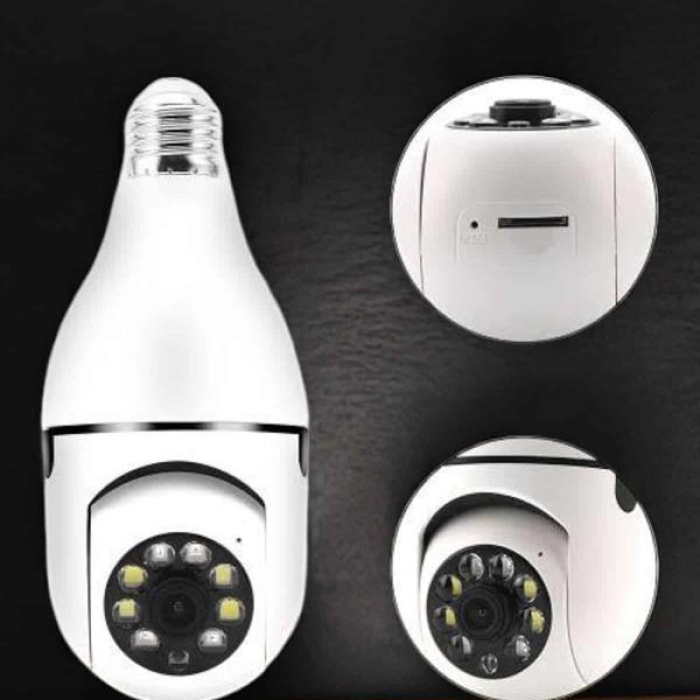 KESGİN MARKET ® Ampul Görünümlü Güvenlik Kamerası Duylu Wifi Kamerası Dönebilen