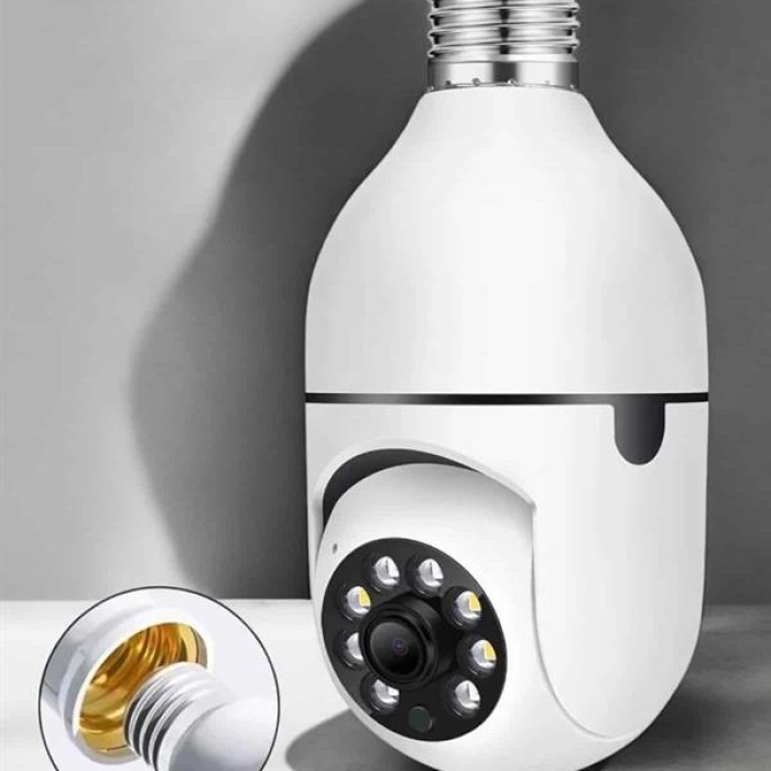 KESGİN MARKET ® Wifi Kamera Duylu Ampul Görünümlü 360 Derece Dönebilen Ev Kamerası
