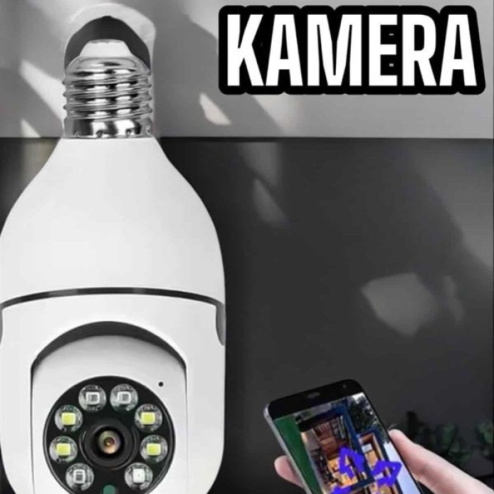 KESGİN MARKET ® Wifi Kamera Duylu Ampul Görünümlü 360 Derece Dönebilen Ev Kamerası