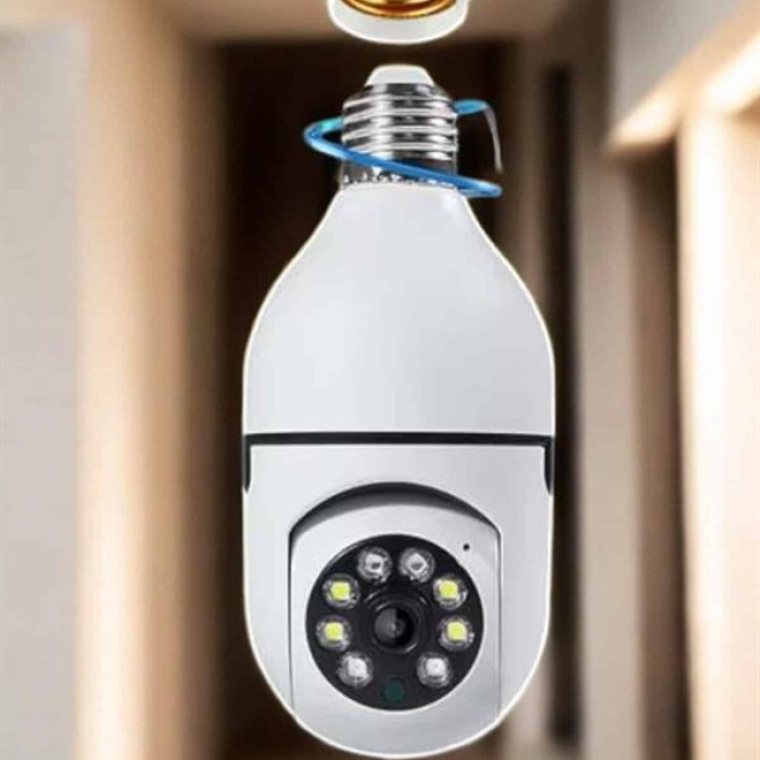 KESGİN MARKET ® Wifi Kamera Duylu Ampul Görünümlü 360 Derece Dönebilen Ev Kamerası