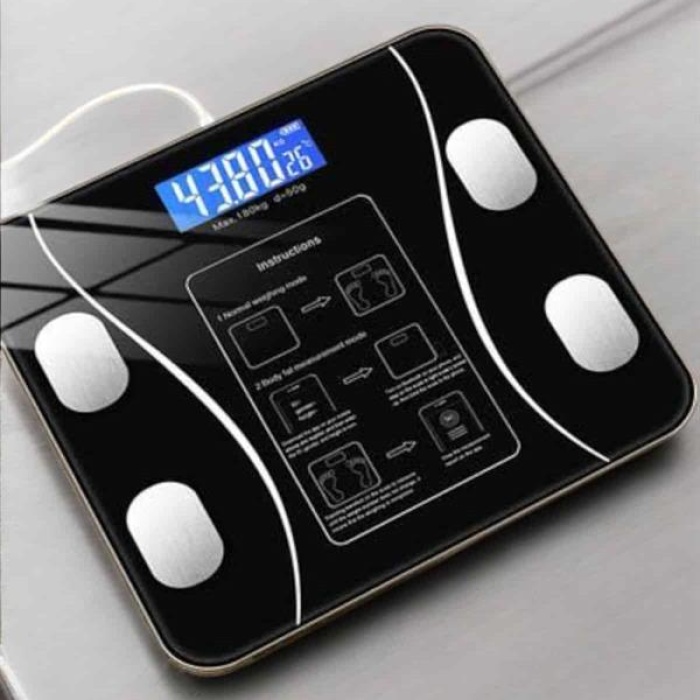 KESGİN MARKET ® Akıllı Tartı Dijital Baskül Yağ Su Kas Vücut Kitle Kilo Ölçer Tartı