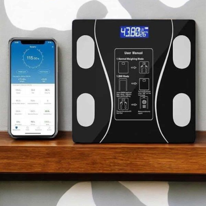 KESGİN MARKET ® Tartı Baskül Dijital Elektronik Tartı Vücut Analiz Wifi Akıllı Yağ Ölçer