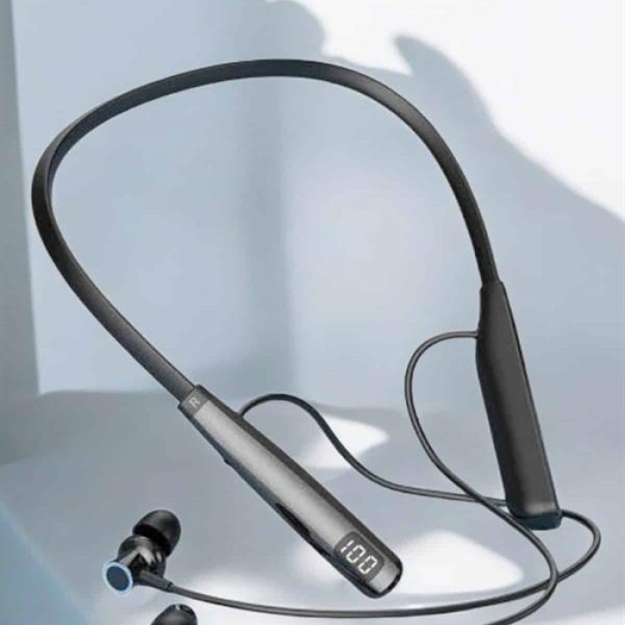 KESGİN MARKET ® Dijital Göstergeli Kulak İçi Kablosuz Bluetooth Kulaklık Boyun Bantlı