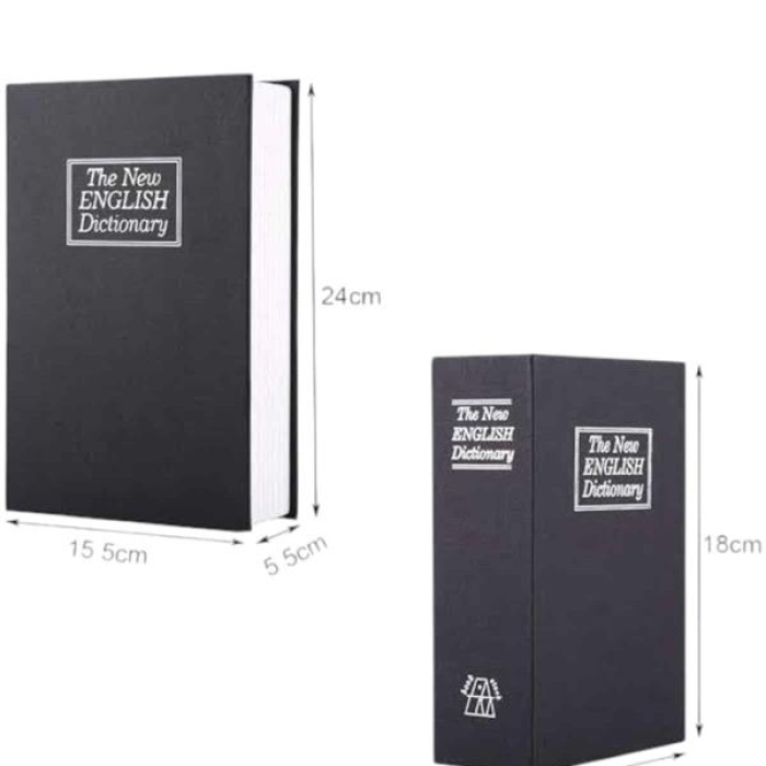 KESGİN MARKET ® Büyük Boy Anahtarlı Kitap Görünümlü Gizli Kasa Çelik Kasa Altın Kasası