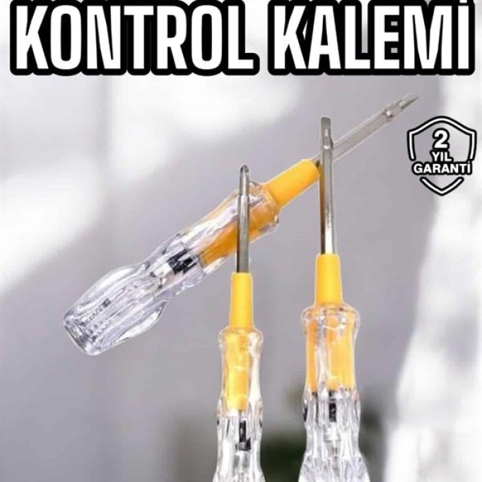 KESGİN MARKET ® Çift Taraflı Elektrik Kontrol Kalemi Şeffaf Tornavida