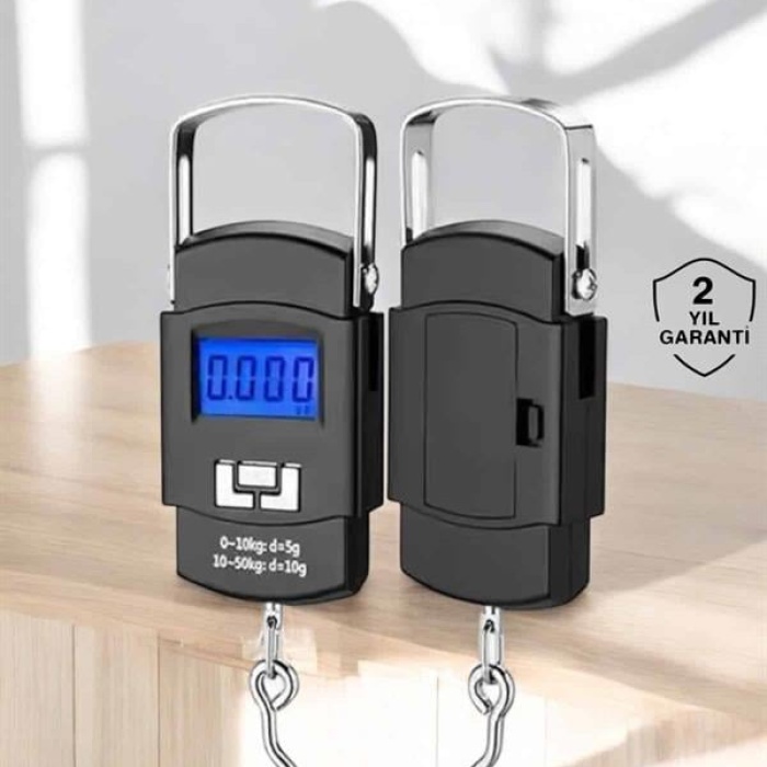 KESGİN MARKET ® El Terazisi Dijital Göstergeli Pilli 50 Kg Ağırlık Ölçer