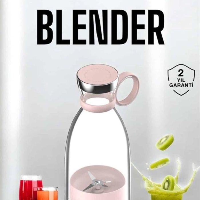 KESGİN MARKET ® Bardak Blender Smoothie Meyve Sıkacağı Şarjlı Cam Taşınabilir