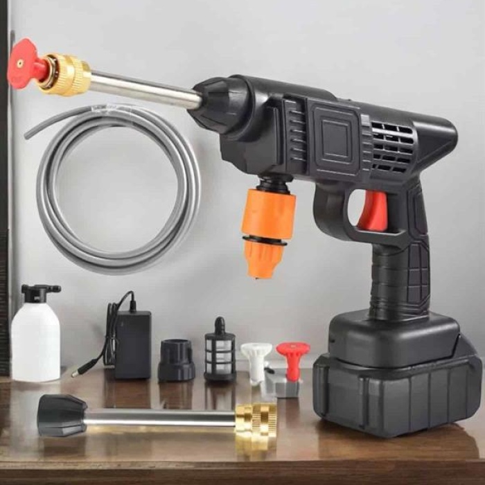 KESGİN MARKET ® Bahçe ve Araba Yıkama Tabancası Su Basınçlı Hazneli Bataryalı Oto Yıkama