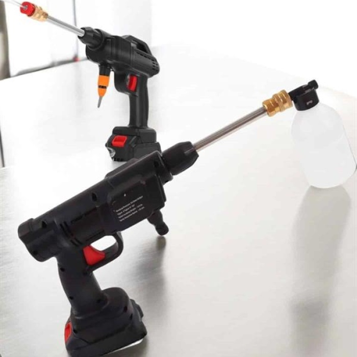 KESGİN MARKET ® Şarjlı Oto Yıkama Tabancası Su Basınçlı Hazneli Bataryalı