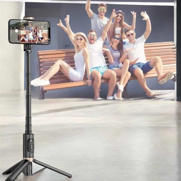 KESGİN MARKET ® Selfie Çubuğu Tripod Kumandalı Telefon Tutucu Siyah