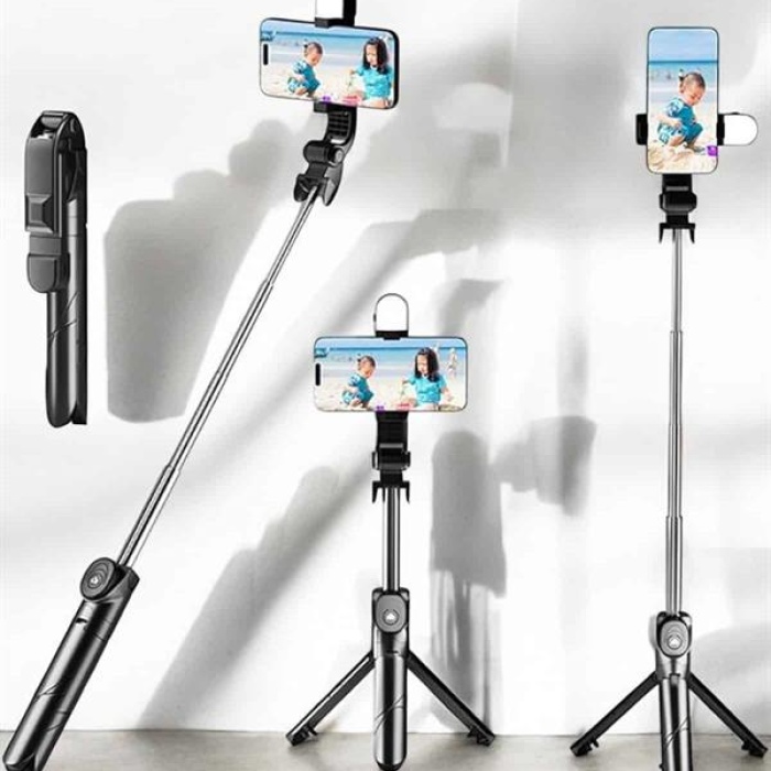 KESGİN MARKET ® Tripod Kablosuz Bluetooth Bağlantılı Selfie Çubuğu 360 Derece Dönebilen