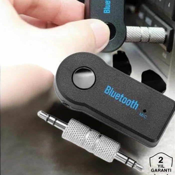 KESGİN MARKET ® Kablosuz Bluetooth Aux Araç Kiti Siyah Hafıza Kartlı
