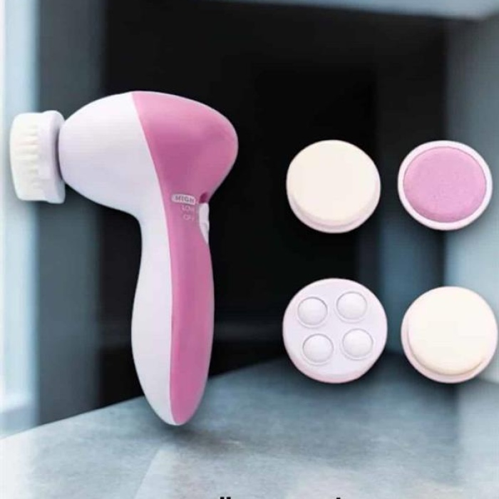 KESGİN MARKET ® Taşınabilir Yüz Temizleme Cihazı Masaj, Peeling, Temizlik 5 Başlıklı