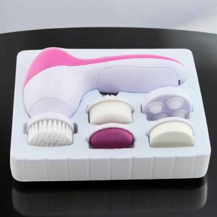 KESGİN MARKET ® Taşınabilir Yüz Temizleme Cihazı Masaj, Peeling, Temizlik 5 Başlıklı