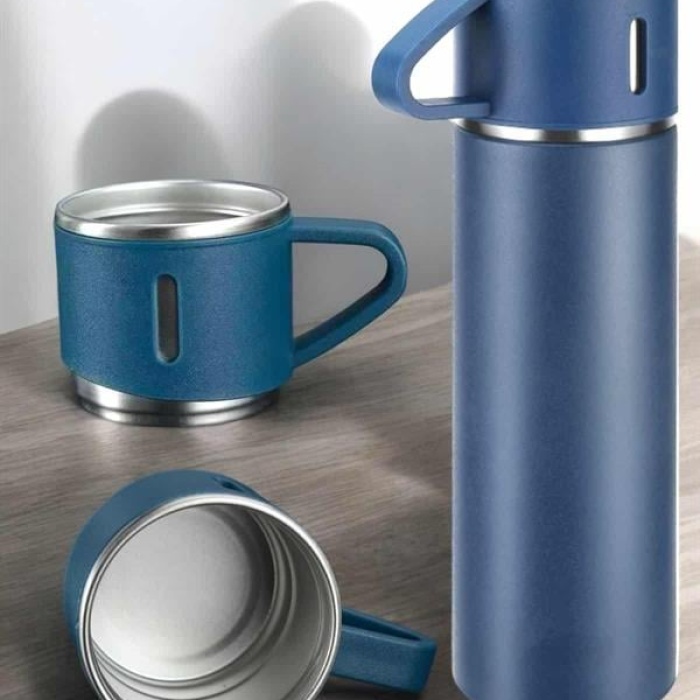 KESGİN MARKET ® 500 ml Kapasiteli Taşınabilir Basınçlı Termos Seti Günlük Kullanım için İdeal