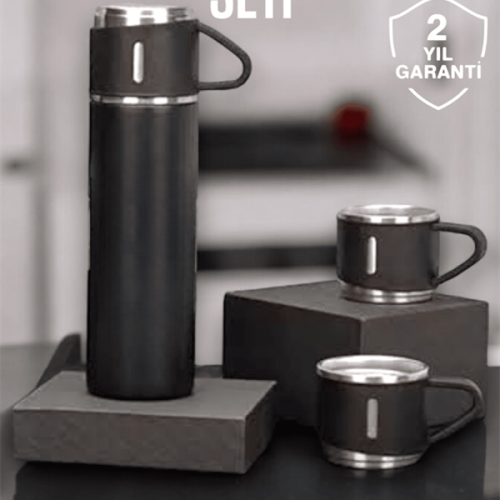 KESGİN MARKET ® 500 ml Kapasiteli Taşınabilir Basınçlı Termos Seti Günlük Kullanım için İdeal