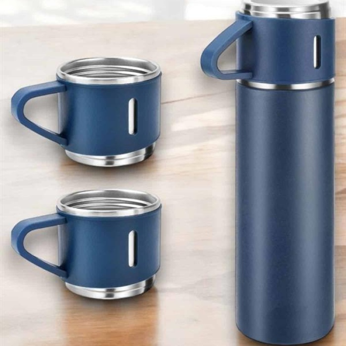 KESGİN MARKET ® Paslanmaz Çelik 3’lü Termos Seti Vakumlu ve 8 Saat Isı Koruma