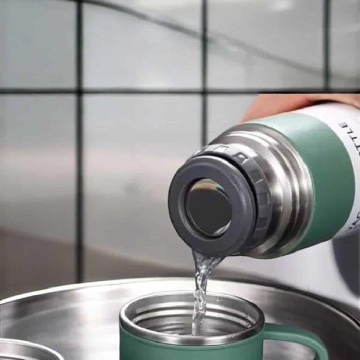 KESGİN MARKET ® Paslanmaz Çelik 3’lü Termos Seti Vakumlu ve 8 Saat Isı Koruma