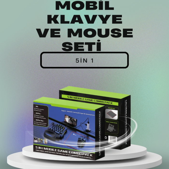 KESGİN MARKET ® Mobil Oyunlar için Klavye, Mouse ve Dönüştürücü Seti
