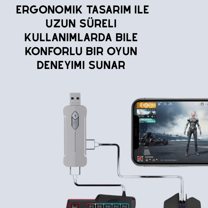 KESGİN MARKET ® Bluetooth 5.3 Mobil Oyun Aksesuar Seti – PUBG Uyumlu